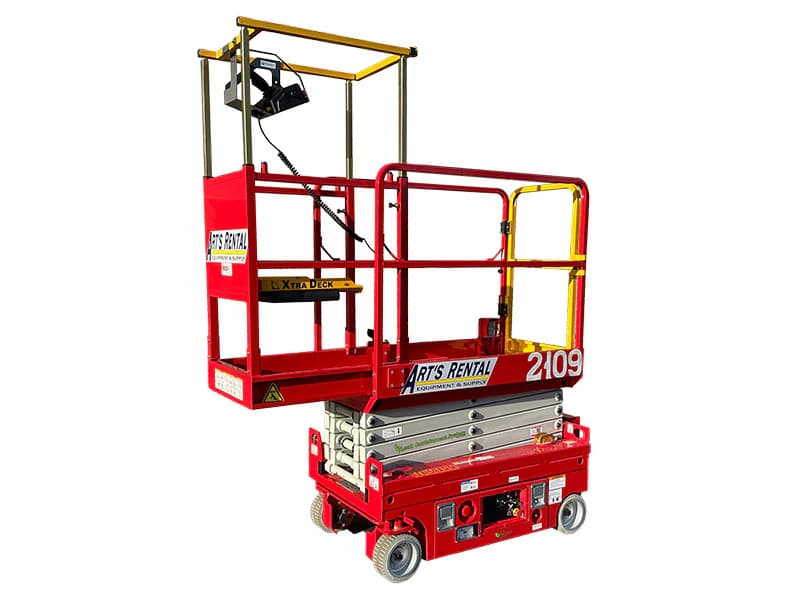 Electric Scissor Lift, 19' Micro with Step-up Platform