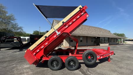 PJ 83"x14' BP Tandem Axle Low Pro Dump w/ 24" Sides