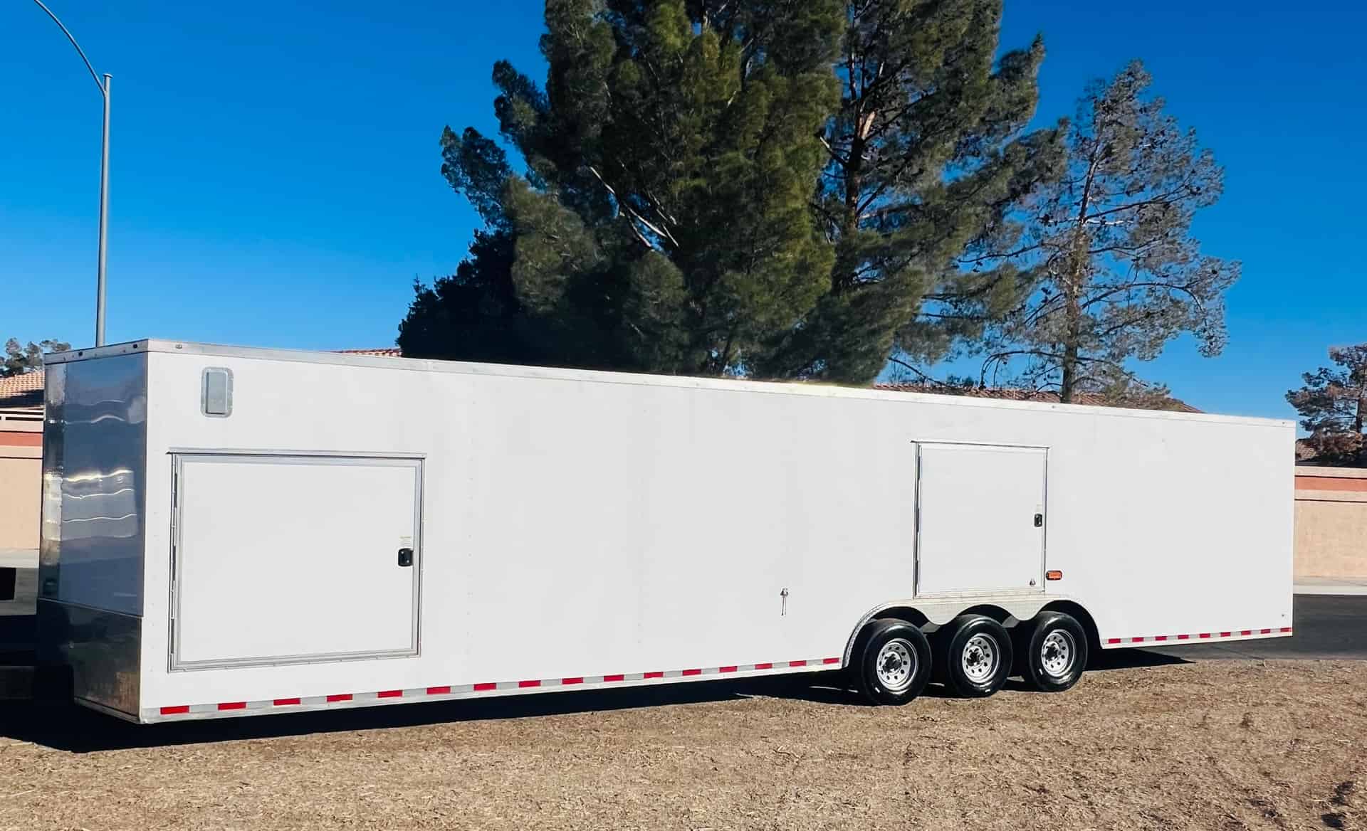34’ Enclosed Moving Trailer Dual Car Hauler Transport