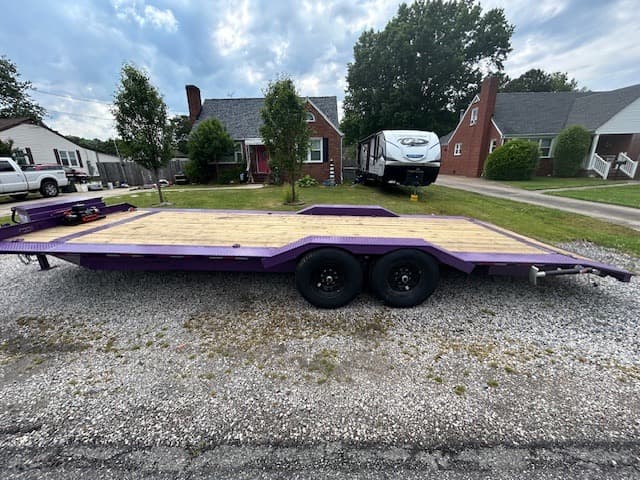 24ft Drive Over Flatbed Equipment Trailer 14K