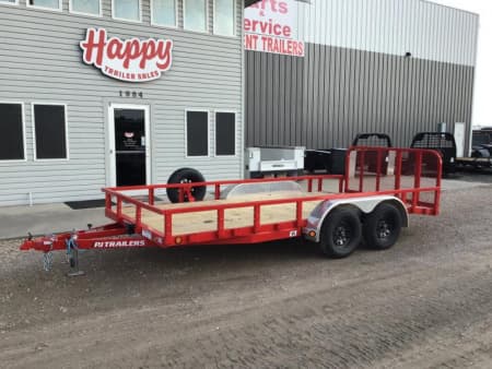 PJ 83"x16' Tandem Axle Utility Trailer