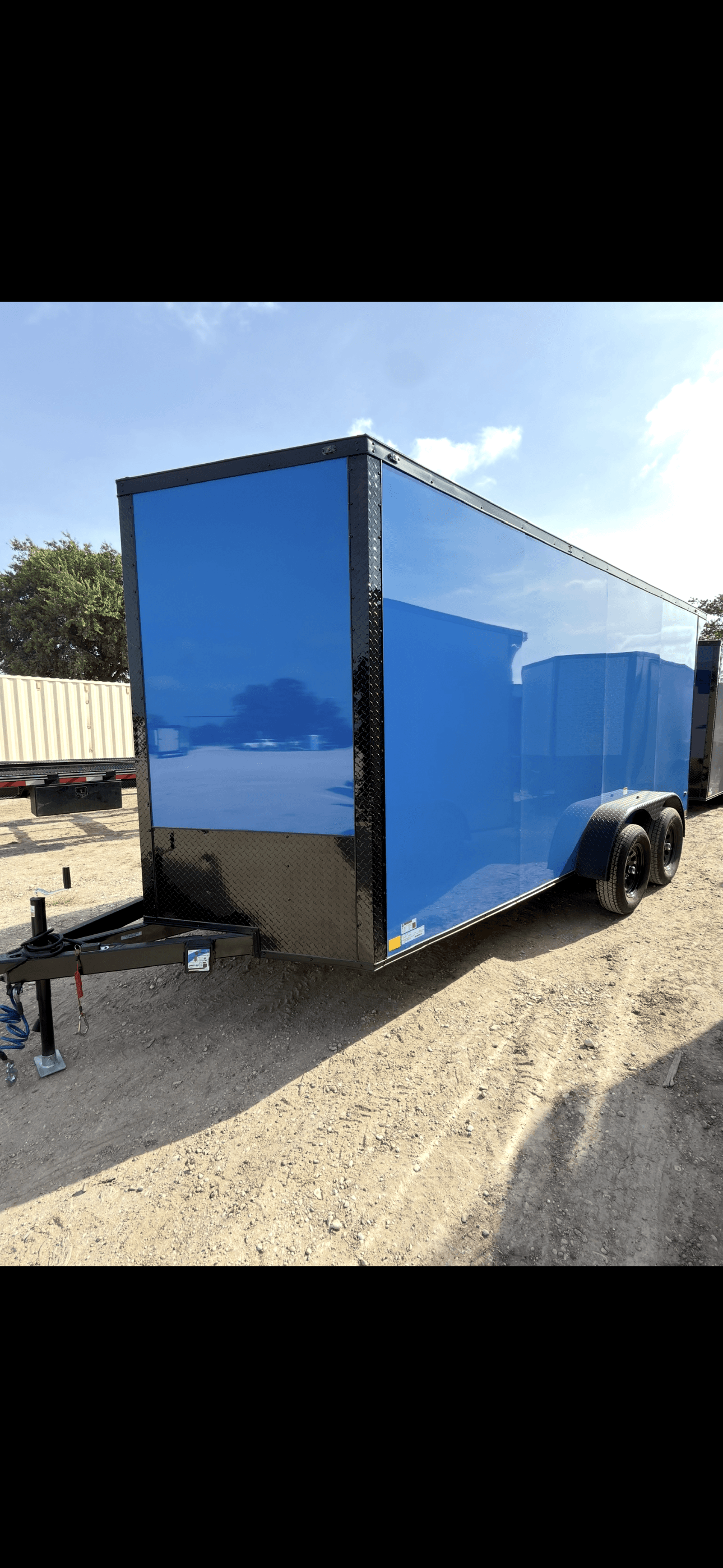 2027 Sawyer 7'x16'x7’ True Blue/ Black Trim Spoile