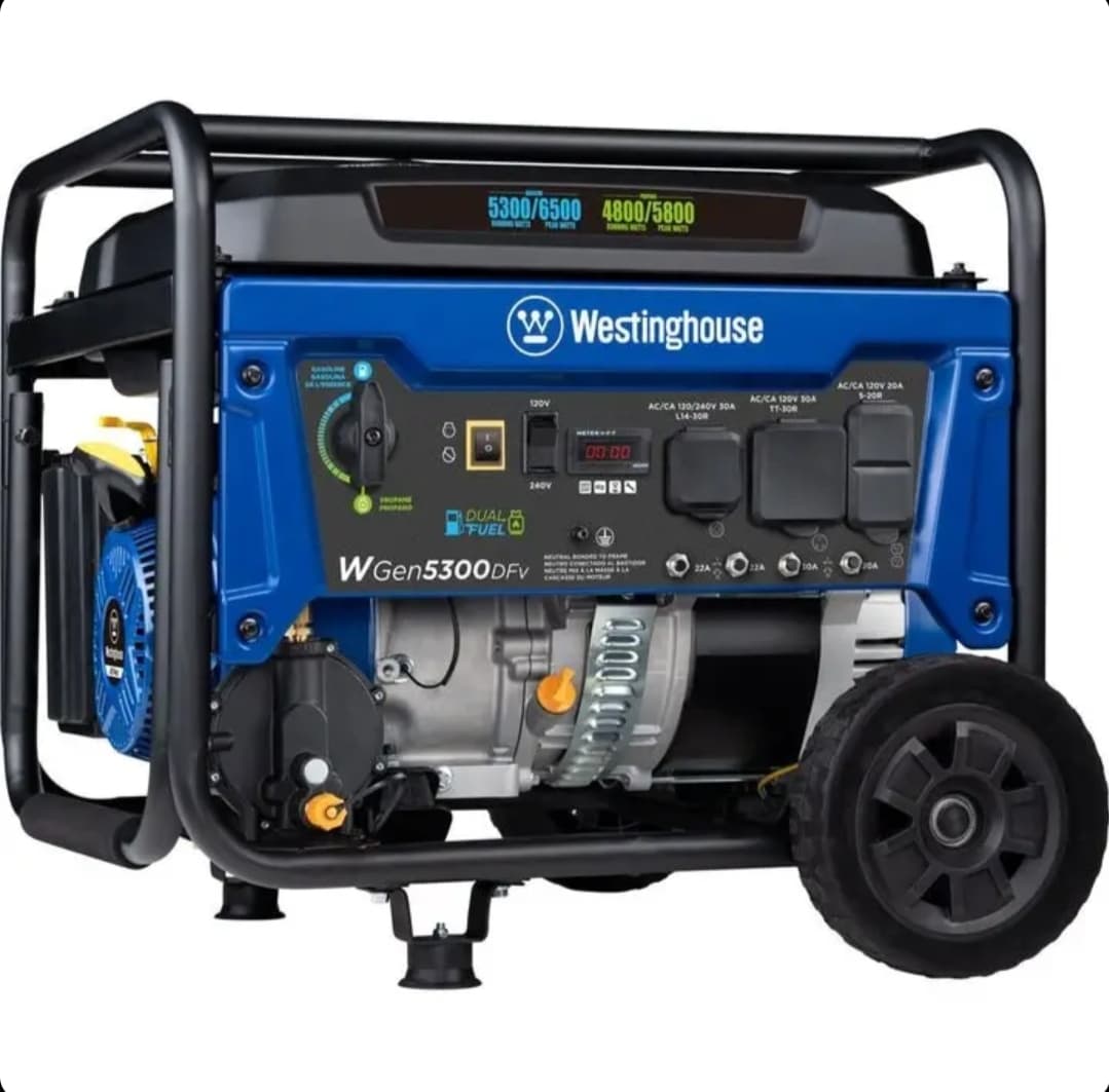Westinghouse WGen5300DFv Dual Fuel