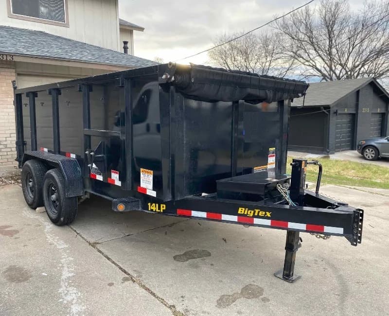 14ft Hydraulic Dump Trailer- 4' Sides