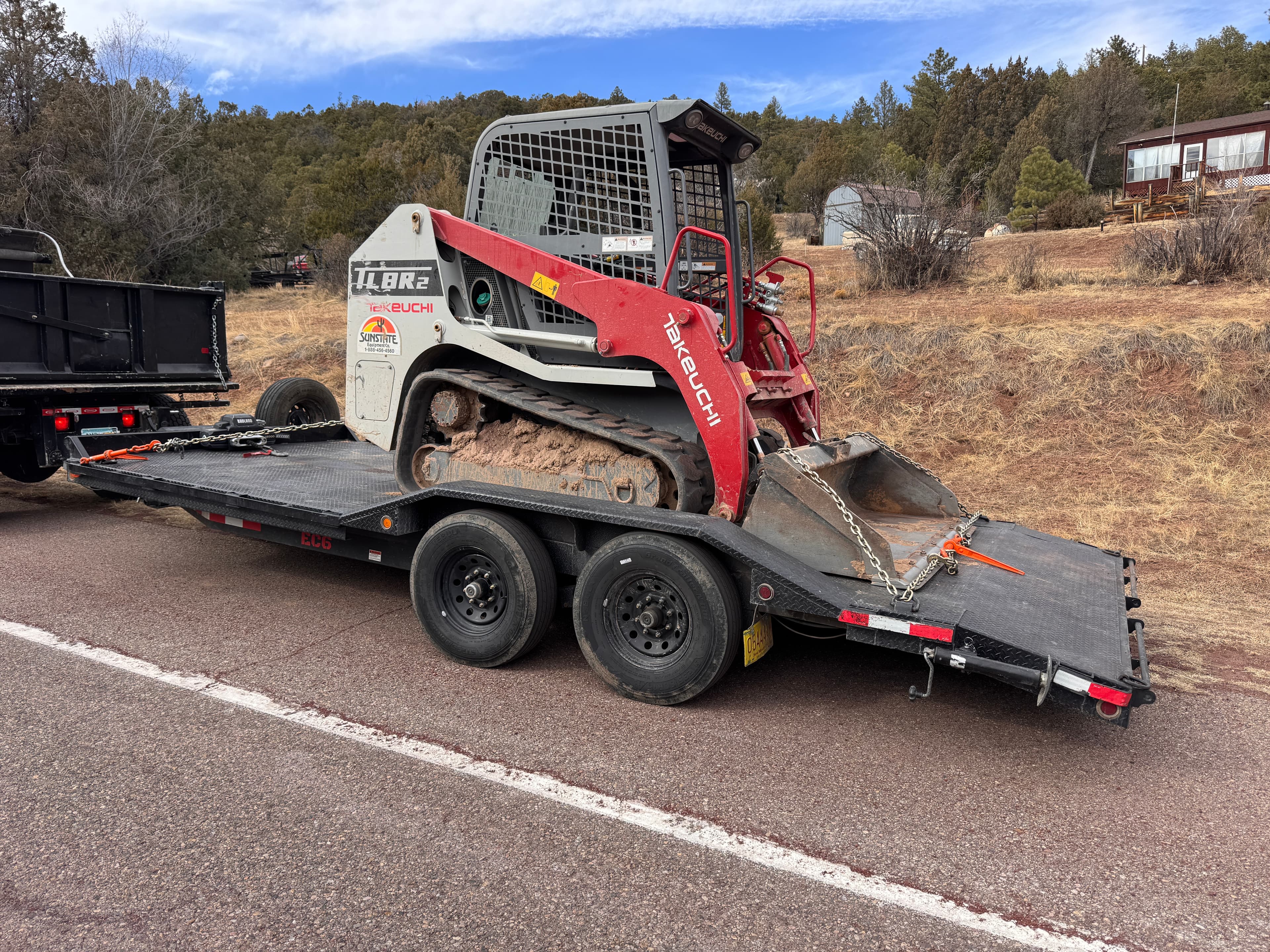 20ft Flatbed Drive Over Trailer
