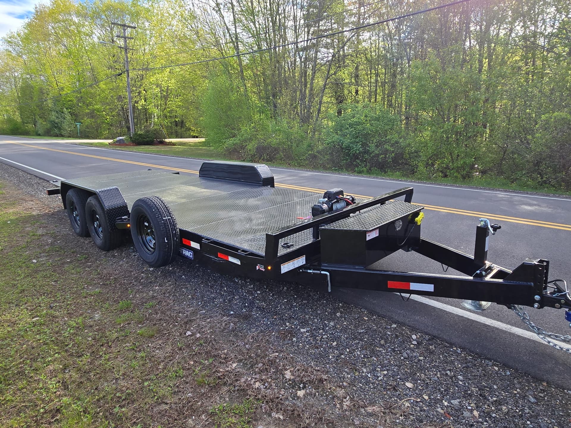 20ft Hydraulic Tilt Deck Flatbed Trailer w/winch