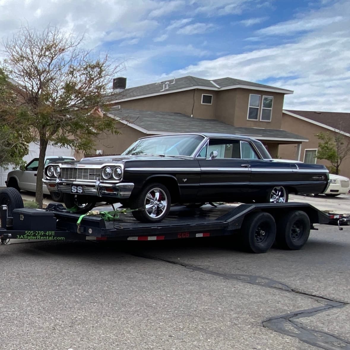 20ft Flatbed Drive Over Trailer