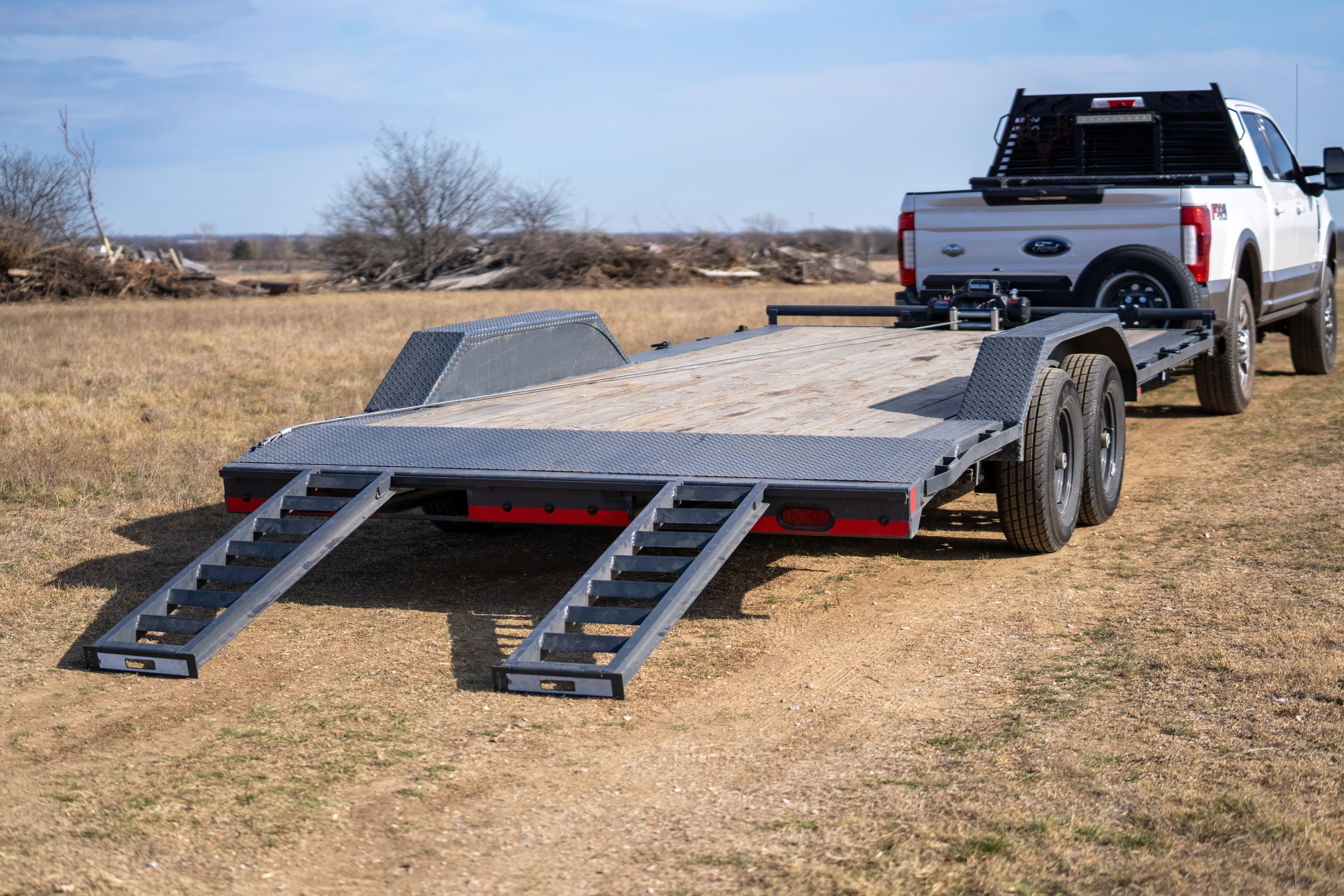 20ft car hauler with winch