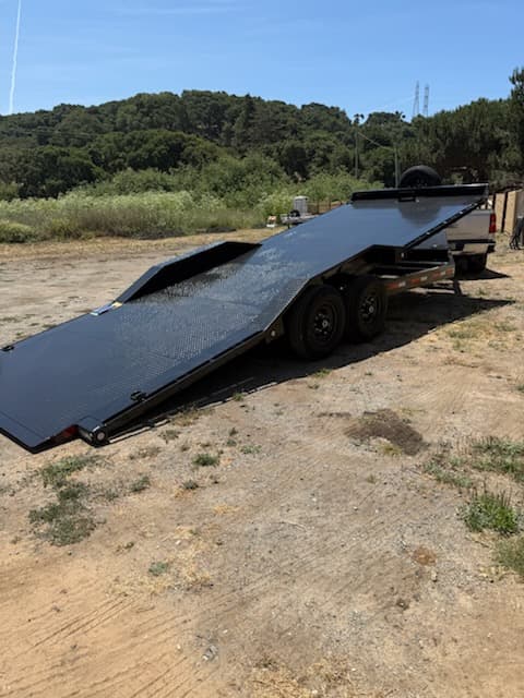 24ft Drive Over Tilt Flatbed Trailer