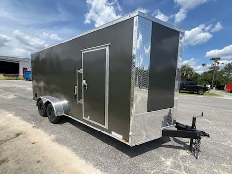 7x18ft Enclosed Cargo Motorcycle Trailer