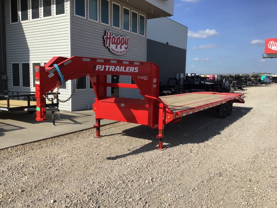 PJ 102”x30’ Quest Gooseneck Flatbed w/ Singles