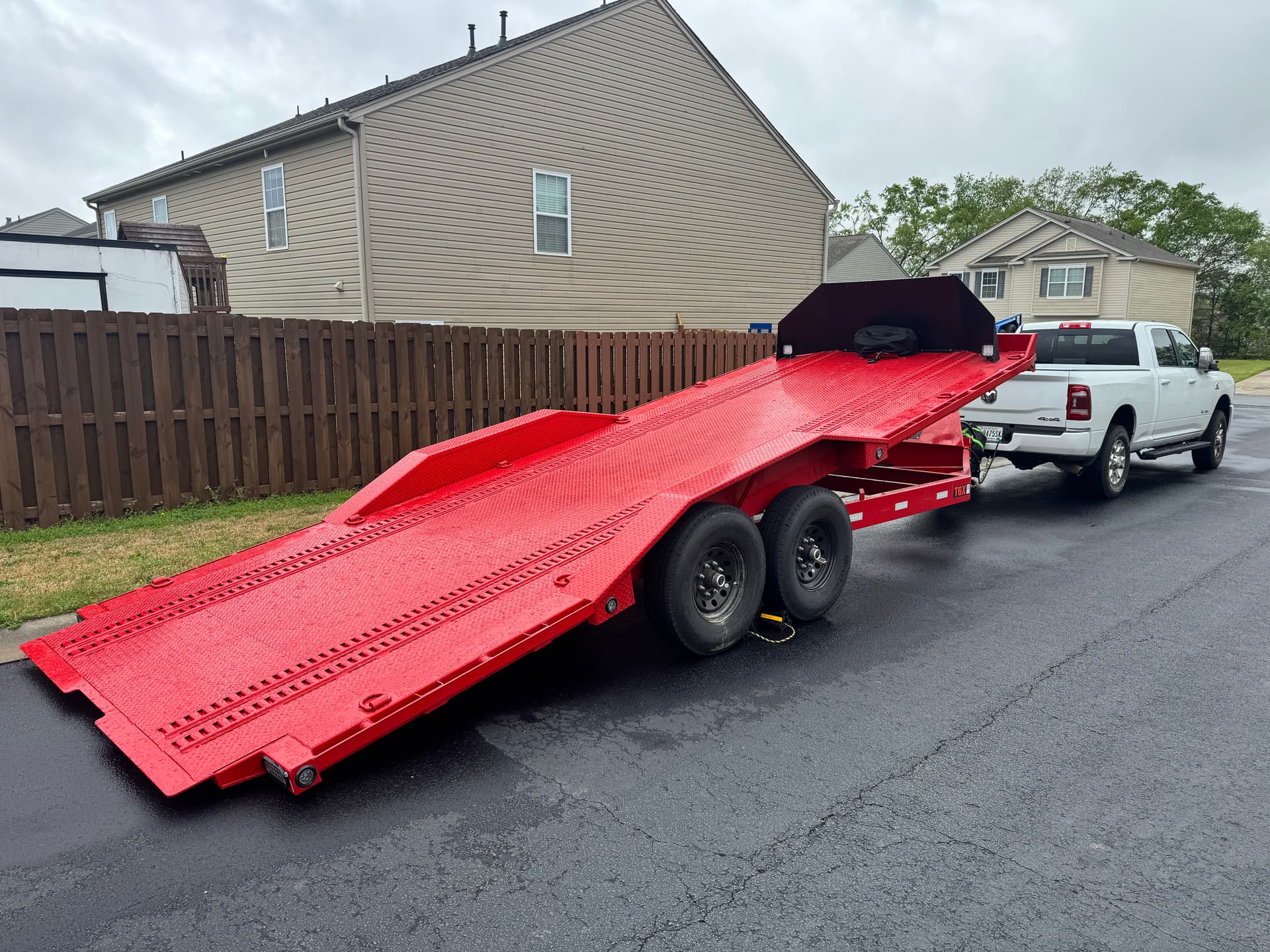 22ft Tilt Deck Flatbed Trailer 14K