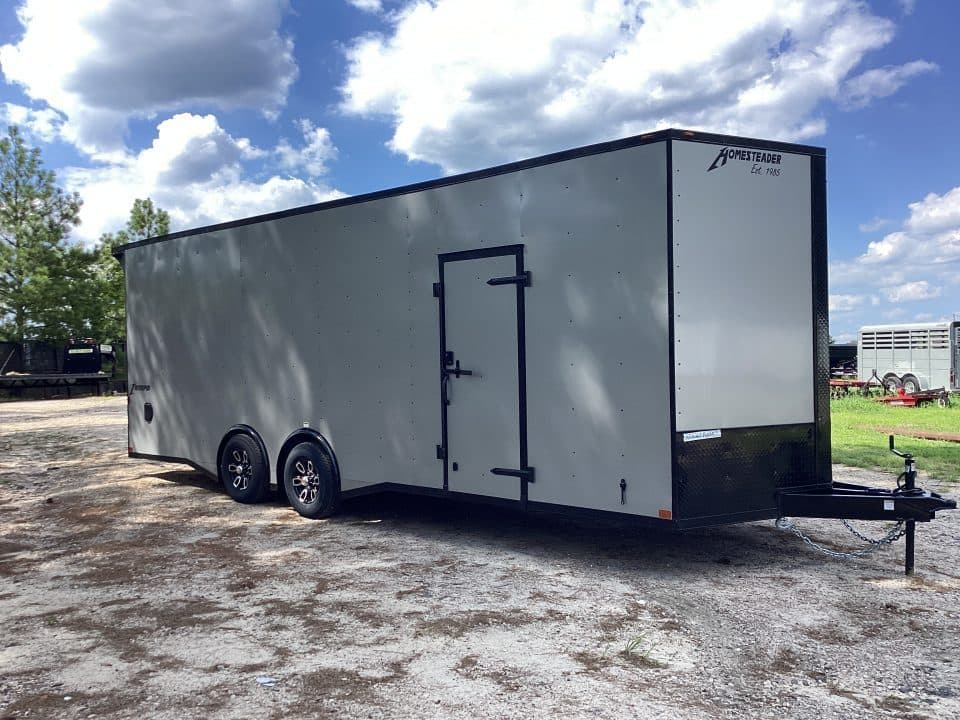 8.5x24 Enclosed 90"H w/Escape Door & Ramp