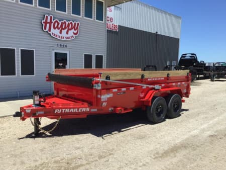 PJ 83"x14' BP Tandem Axle Low Pro Dump w/ 24" Sides