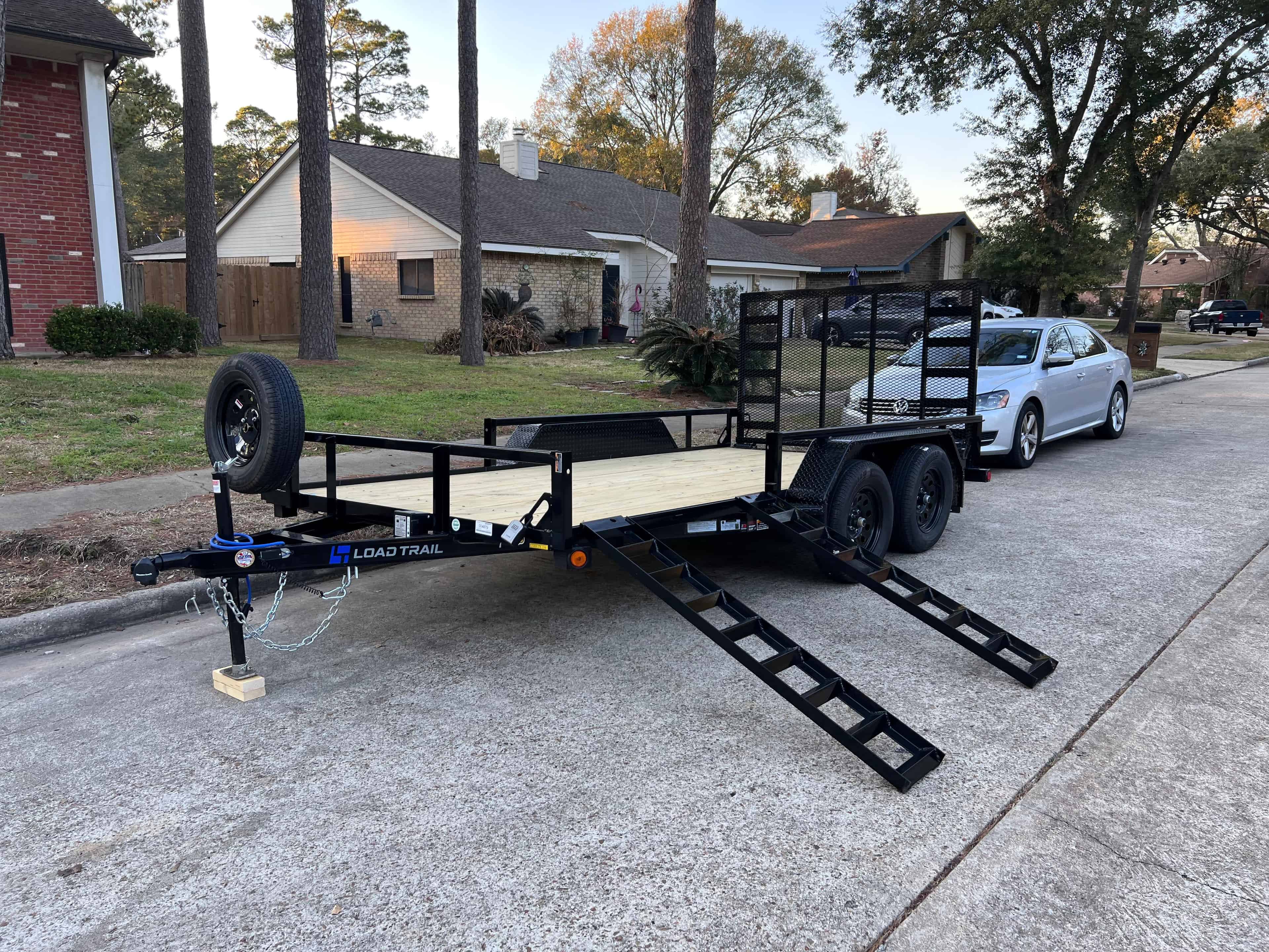14' Load Trail Utility Trailer Front and Back Tilting Gate