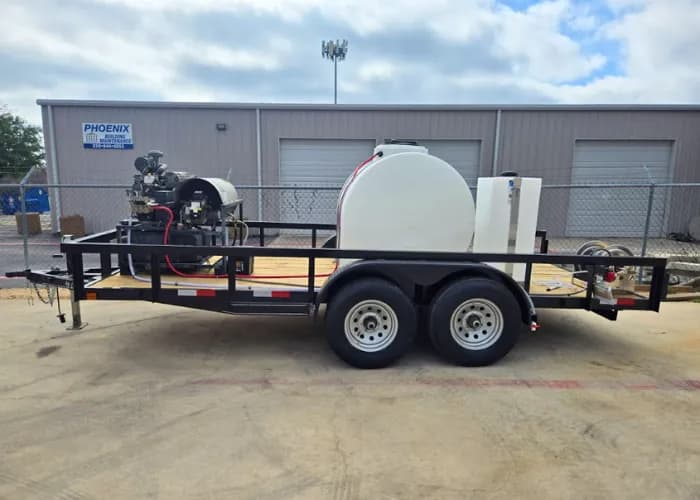 Big White Pressure Washer Trailer